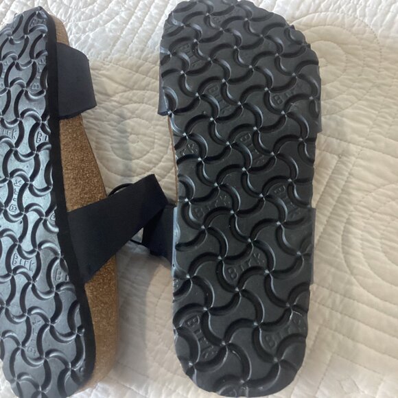 Birkenstock Womens Arizona Navy Blue Two-Strap Sandals Size L5 EU 36-35 Cork Foo - Picture 5 of 8